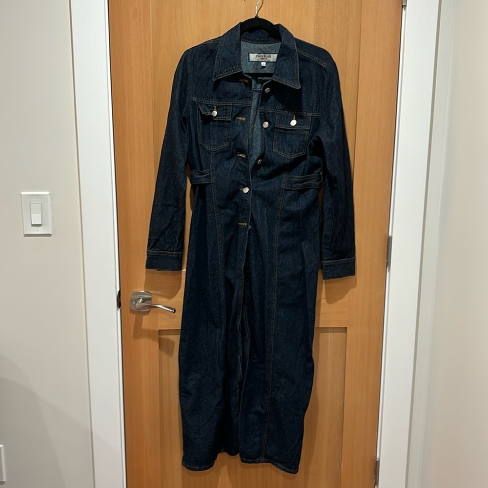Paris Blues Originals denim trenchcoat jacket, size L